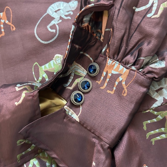 Sister Jane Size Small Mini Dress with peplum hem and jewel buttons - Picture 9 of 9